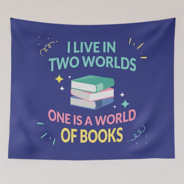 Item preview, I Live In Two Worlds, One Is A World Of Books I designed and sold by Lemon Pepper.