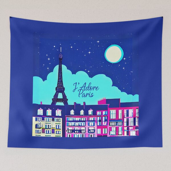 Item preview, J'adore Paris - Fantasy Paris Under a Full Moon designed and sold by Marymarice.