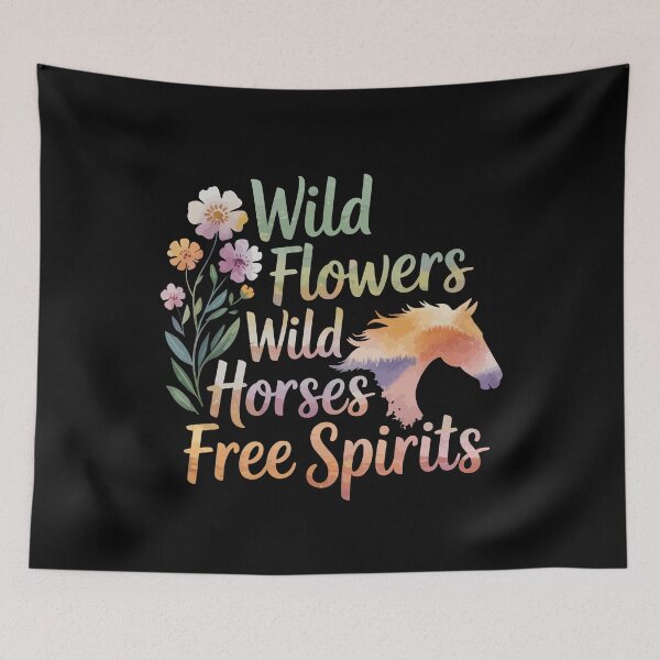 Item preview, Wild Flowers Wild Horses Free Spirits cowgirl Boho designed and sold by tmerchtrends.