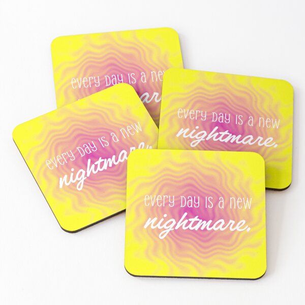 Item preview, Every Day Is a New Nightmare - Pink and Yellow Swirl designed and sold by sillyjess.