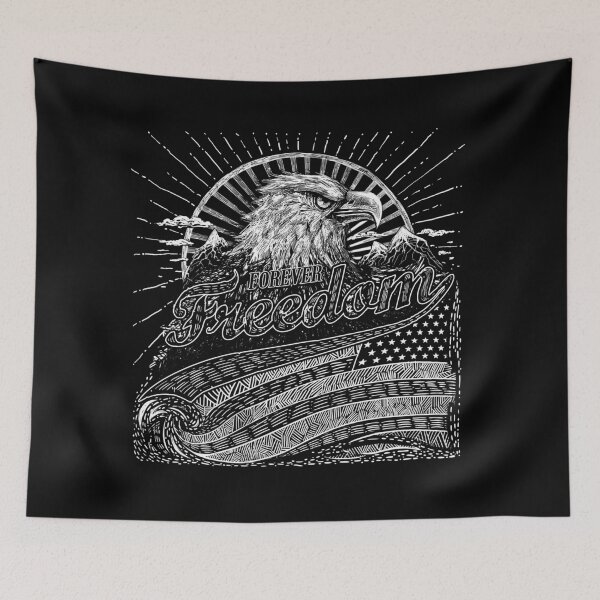 Item preview, american bald eagle on mountains with sunset (forever freedom) designed and sold by hayrpictures.