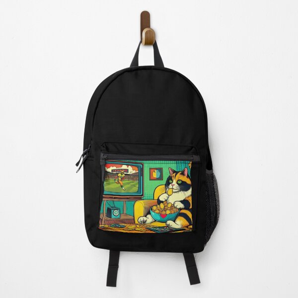 Item preview, cute fat cat old tv watching designed and sold by Dogandesighn.