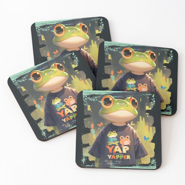 Item preview, Cute Yapper Frog T-Shirt Design – Funny Cartoon Frogcore Meme designed and sold by Void & Valor.