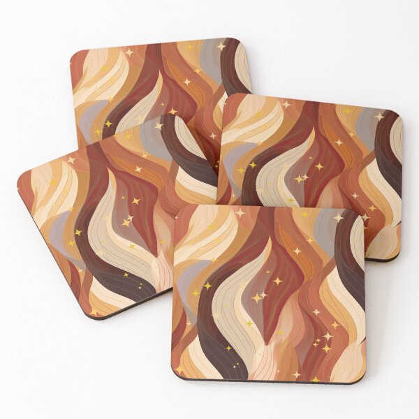 Item preview, Warm Brown Shades and Stars designed and sold by HanaiPrint.