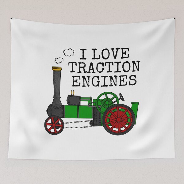 Item preview, I Love Traction Engines, Steam Tractor Enthusiast (Green) designed and sold by doodlerob.