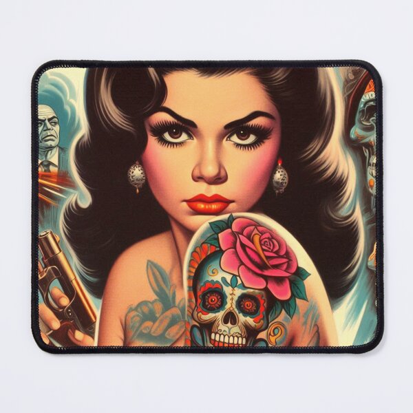 Item preview, Hot Tattooed Woman designed and sold by PulpVintage.