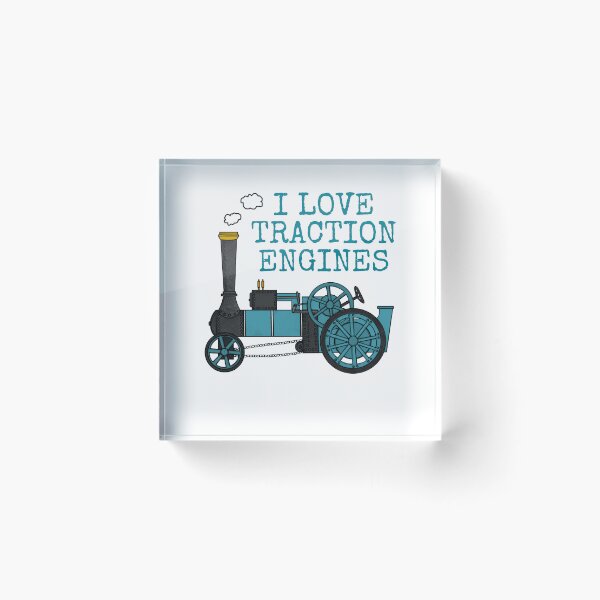 Item preview, I Love Traction Engines, Steam Tractor Enthusiast (Blue) designed and sold by doodlerob.