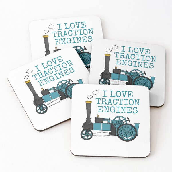 Item preview, I Love Traction Engines, Steam Tractor Enthusiast (Blue) designed and sold by doodlerob.