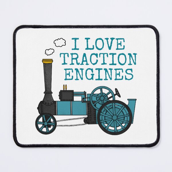 Item preview, I Love Traction Engines, Steam Tractor Enthusiast (Blue) designed and sold by doodlerob.