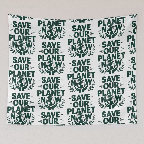 Item preview, Save Our Planet Now – Eco Friendly Earth Day Message designed and sold by Taans-Creation.