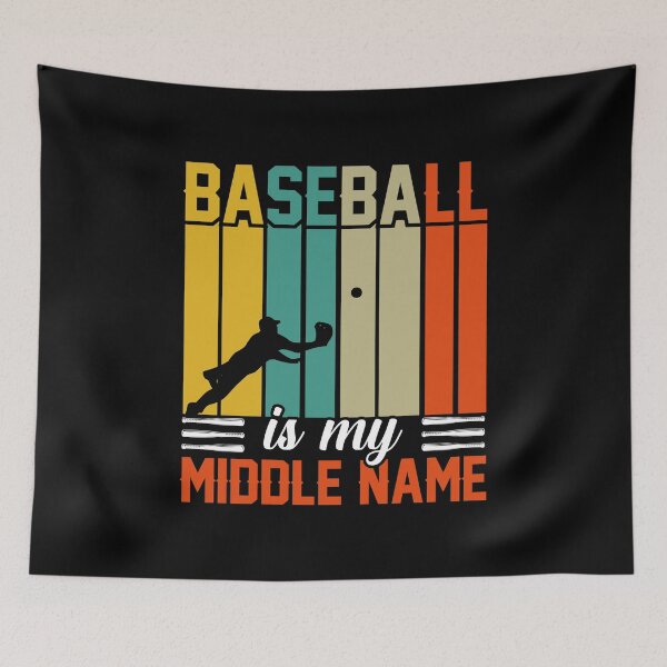 Item preview, Baseball is my middle name Sport Art designed and sold by Back2Collage.