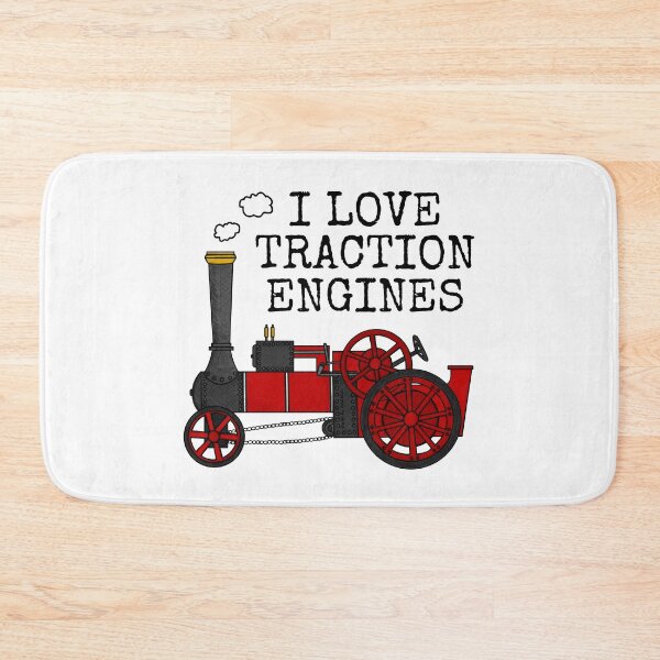 Item preview, I Love Traction Engines, Steam Tractor Enthusiast (Red) designed and sold by doodlerob.