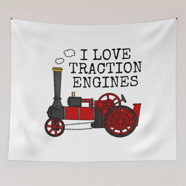 Item preview, I Love Traction Engines, Steam Tractor Enthusiast (Red) designed and sold by doodlerob.