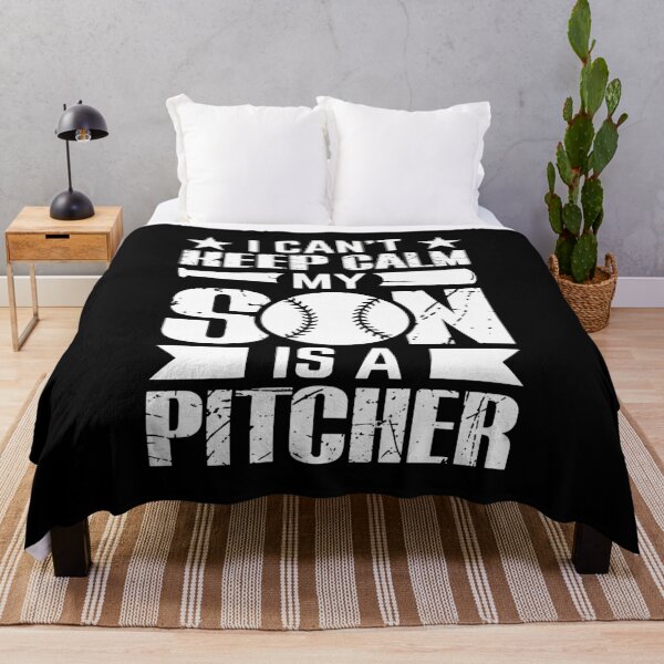 Item preview, My Son is a Pitcher Baseball Retro Sport Art designed and sold by Back2Collage.