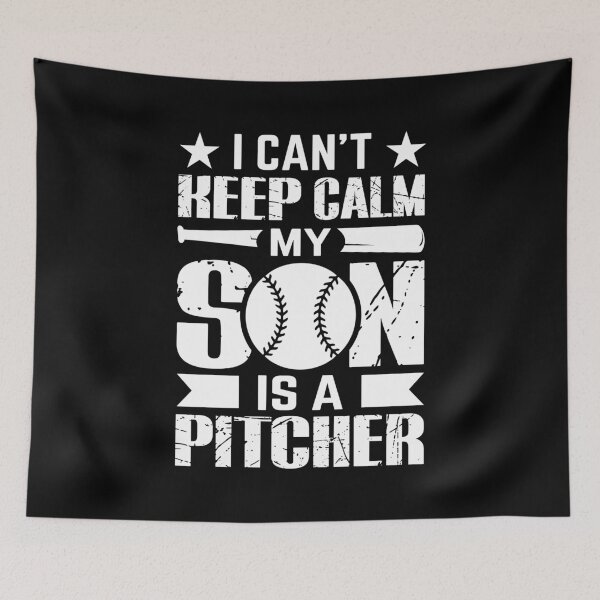 Item preview, My Son is a Pitcher Baseball Retro  Sport Art designed and sold by Back2Collage.
