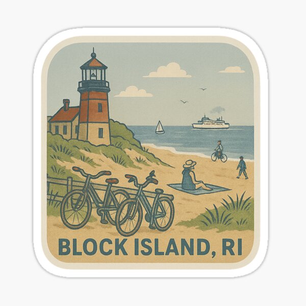 Item preview, Block Island,  Rhode Island  designed and sold by GoldenHourGroove.