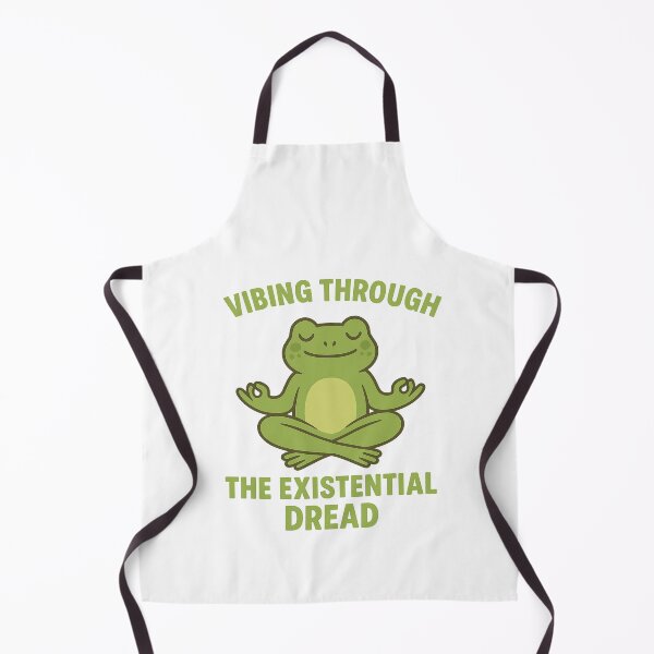 Item preview, Funny Frog  – “Vibing Through the Existential Dread” – Chill Anxiety Frog Design designed and sold by Chaaaaud.
