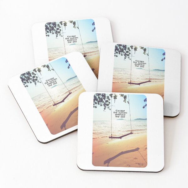 Item preview, Tropical White Sand Beach with Swing – Relaxing Nature Design for Beach Lovers | Perfect for Clothing & Accessories designed and sold by knalpot-design.