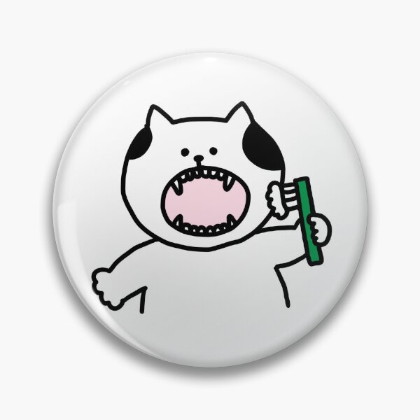 Item preview, a Cat brushing teeth designed and sold by superbaechoo.