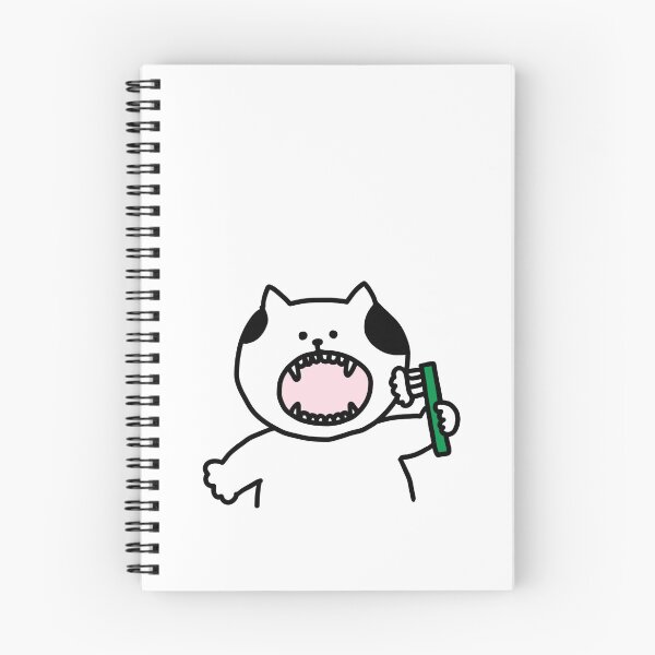 Item preview, a Cat brushing teeth designed and sold by superbaechoo.