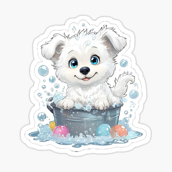 Item preview, Cute Doggo bath time  designed and sold by Christopher Hindle.