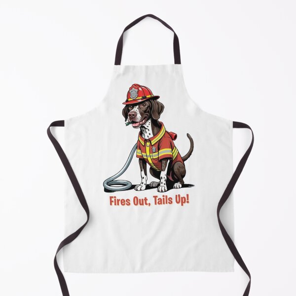 Item preview, Funny German Shorthaired Pointer Portrait – Comic Firefighter Gift – Goofy Dog & Cat Owner Gifts – Humor Pet Lover Design  designed and sold by KoraTalks.