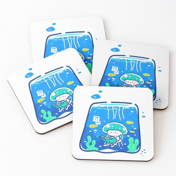 Item preview, A tiny jellyfish reading under the sea designed and sold by Elinotes.