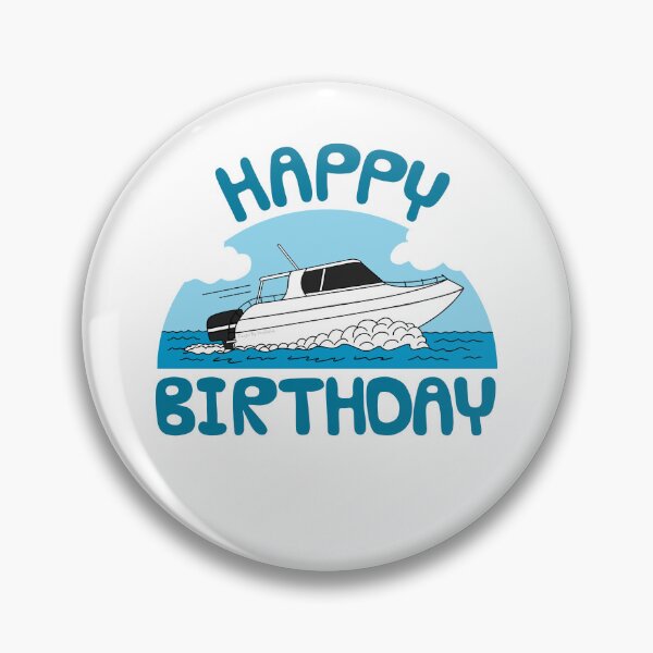 Item preview, Speedboat Happy Birthday Boat Sailing Enthusiast designed and sold by doodlerob.