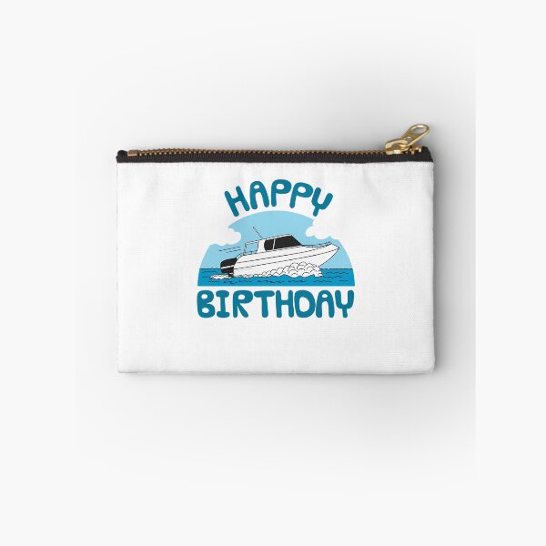 Item preview, Speedboat Happy Birthday Boat Sailing Enthusiast designed and sold by doodlerob.