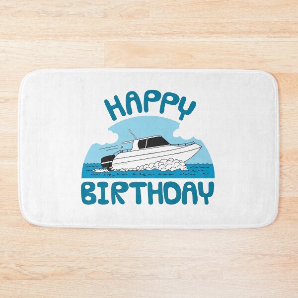 Item preview, Speedboat Happy Birthday Boat Sailing Enthusiast designed and sold by doodlerob.