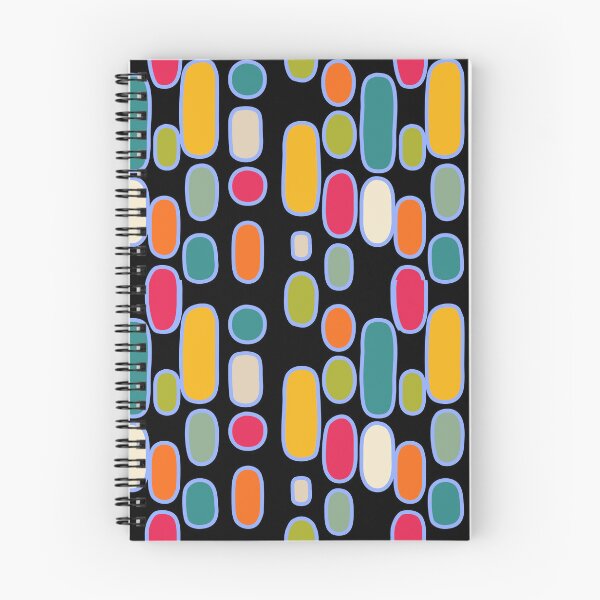 Item preview, Retro Outlined Capsules Abstract Pattern designed and sold by Elatedowl.