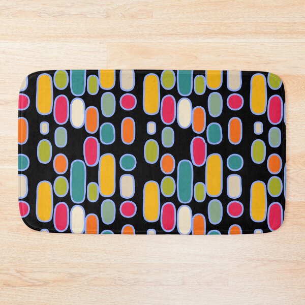 Item preview, Retro Outlined Capsules Abstract Pattern designed and sold by Elatedowl.