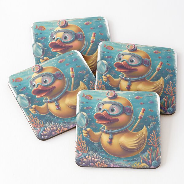 Item preview, Scuba Duck Detective – Funny Underwater Mystery Illustration designed and sold by TeeTimeTreasure.