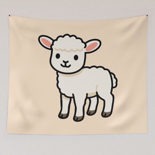 Item preview, Fluffy Lamb designed and sold by WildlifeDoodle.