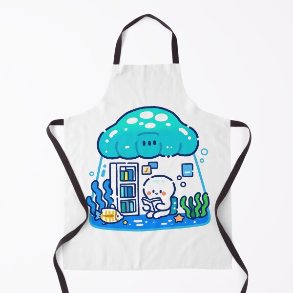 Item preview, A little jellyfish enjoying a cozy reading time at home designed and sold by Elinotes.