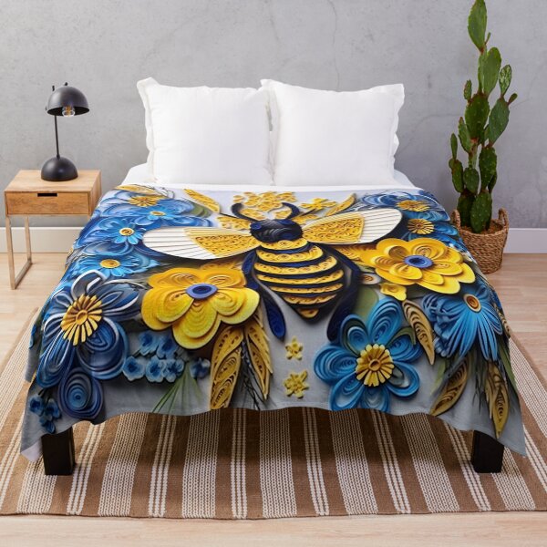 Item preview, Bee and Flowers Paper Art designed and sold by StyleTee11.
