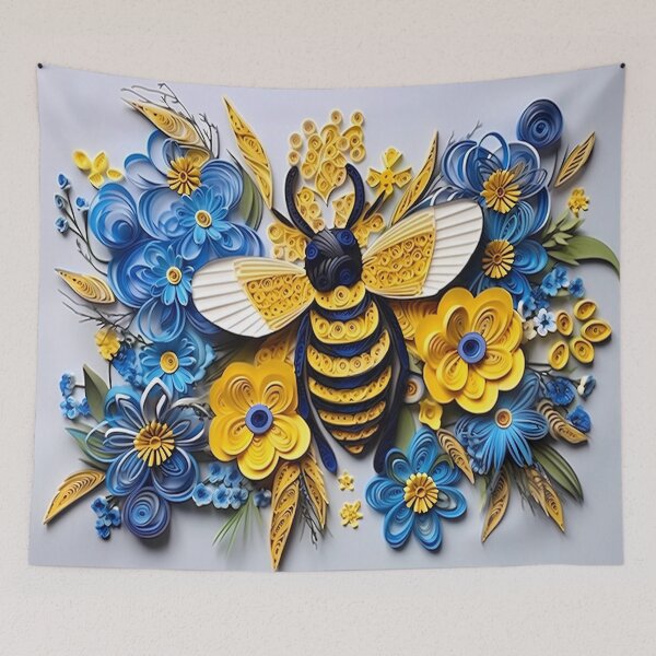 Item preview, Bee and Flowers Paper Art designed and sold by StyleTee11.