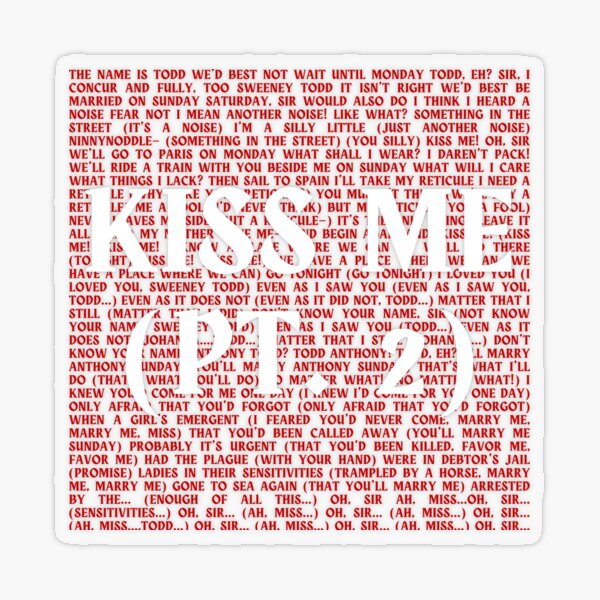 Item preview, Sweeney Todd lyrics designed and sold by broadwaygirl142.
