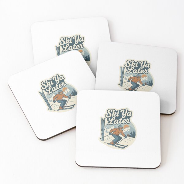 Item preview, Retro Ski  • Ski Ya Later • Die-Cut Winter Mountain Vinyl designed and sold by GoldenHourGroove.