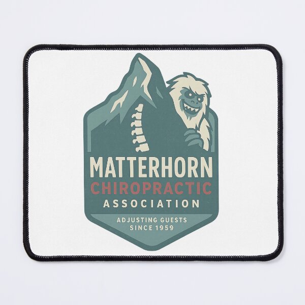 Item preview, Matterhorn Chiropractic Association Retro Logo designed and sold by Throttle Up Media.