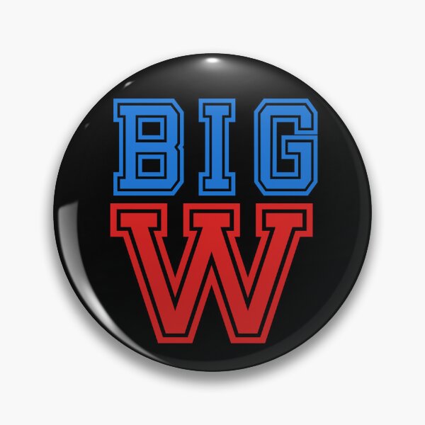 Item preview, "Big W" in blue and red  designed and sold by PariSeine.