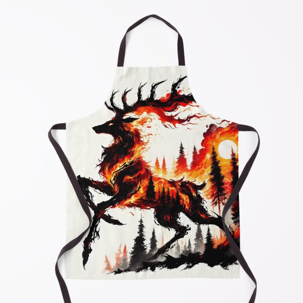 Item preview, Forest Fire Deer, Ai Generated Art   designed and sold by ACC .