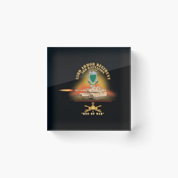 Item preview, Army - 3rd Bn 33rd Armor Branch w 33rd Armor PICKLES DUI - MEN OF WAR w Fire - Shirt X 30 designed and sold by Military Insignia Products.