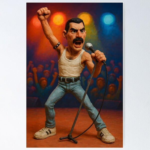 Item preview, Freddie Mercury Claymation Style  designed and sold by digitalsapiens.
