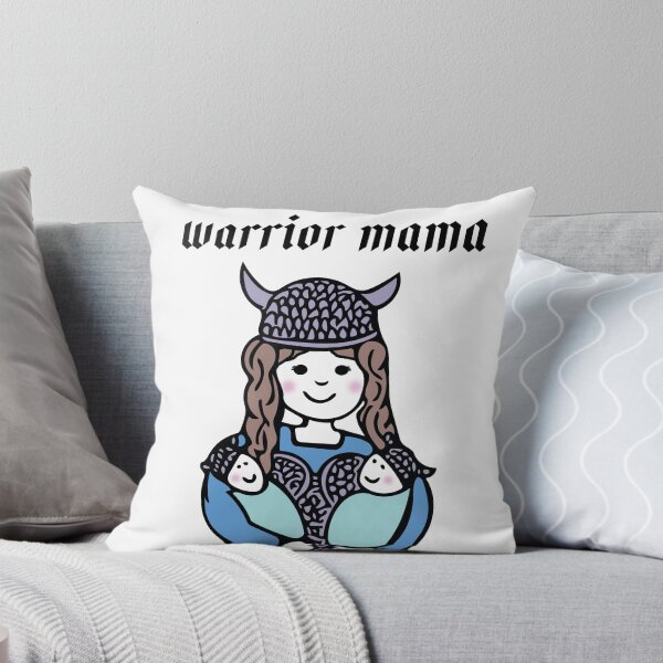 Item preview, Warrior Mama - brunette Valkyrie Mom with twins designed and sold by LittleBettyMakes.