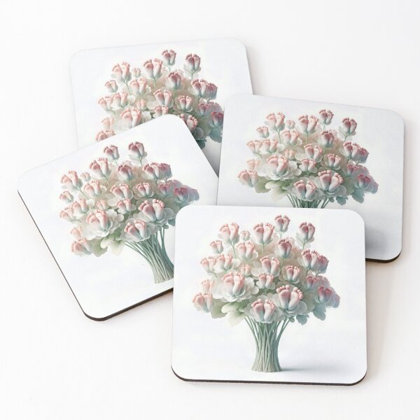 Item preview, Pink Baby Feet In Floral Bouquet designed and sold by Maria Dryfhout.