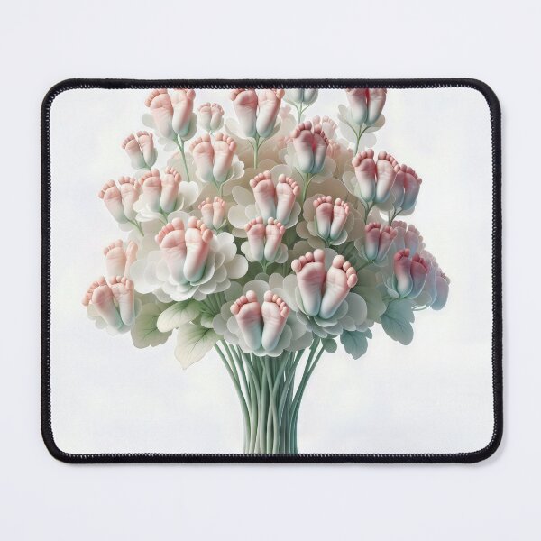 Item preview, Pink Baby Feet In Floral Bouquet designed and sold by Maria Dryfhout.
