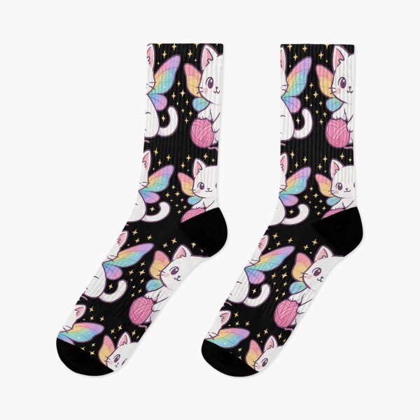 Item preview, Fairy Cat Knitting Kawaii designed and sold by TomFrontierArt.