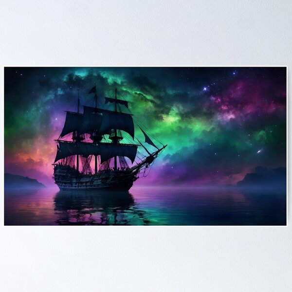 Item preview, Ghost Galleon Beneath the Haunted Stars designed and sold by DanielBDesigns.