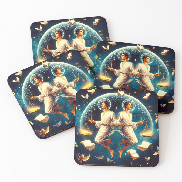 Item preview, Cosmic Harmony: Guardians of Justice and Wisdom designed and sold by Fantabulous.